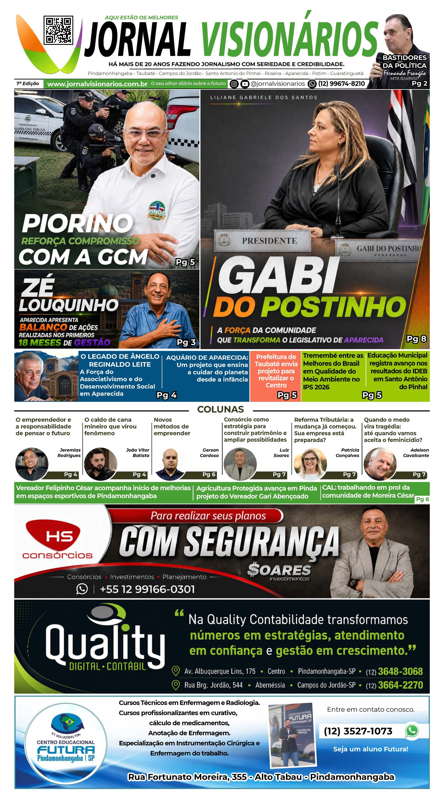 Capa da Edição 7 do Jornal Visionários