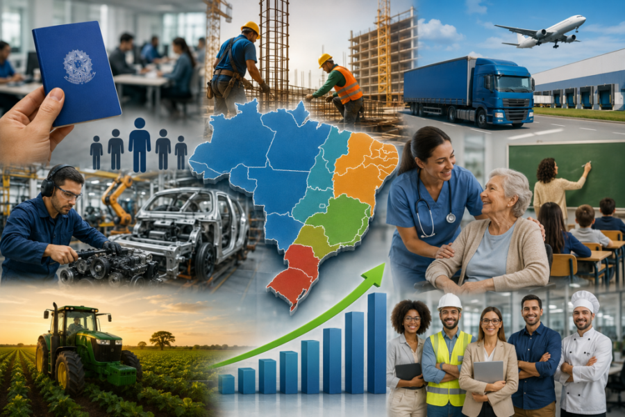 Mercado de trabalho abre 58,5 mil vagas formais em julho, mas ritmo de contratação perde força